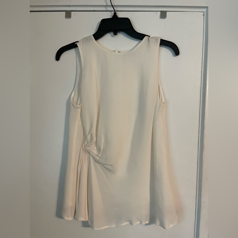 Antonio Melani Ivory Silk Tank Top